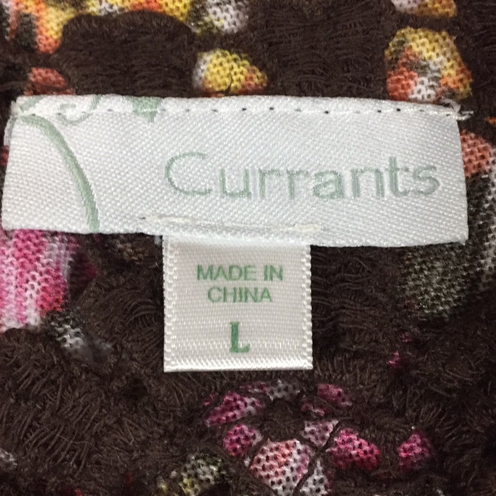 Currants Molly Macrame RacerBack Tank Top Size L - Picture 5 of 8